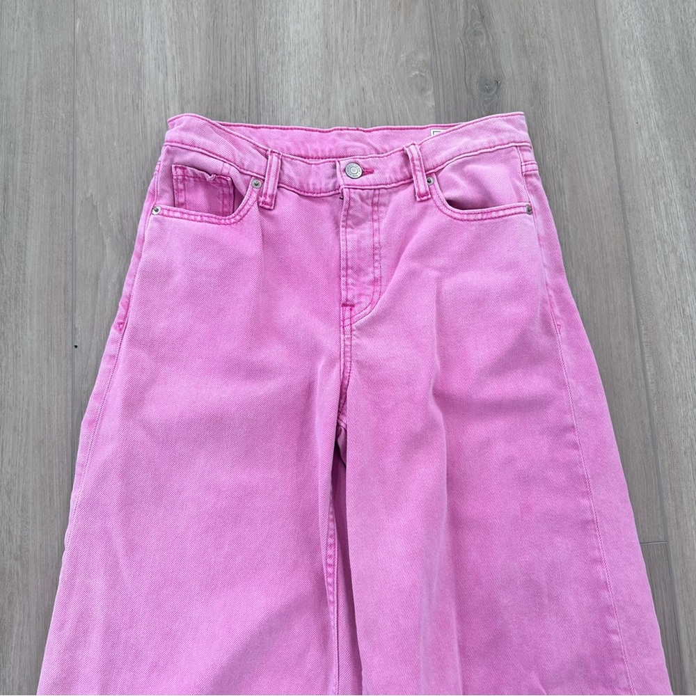 GAP Pink Wide Leg Flare Jeans - Picture 3 of 7